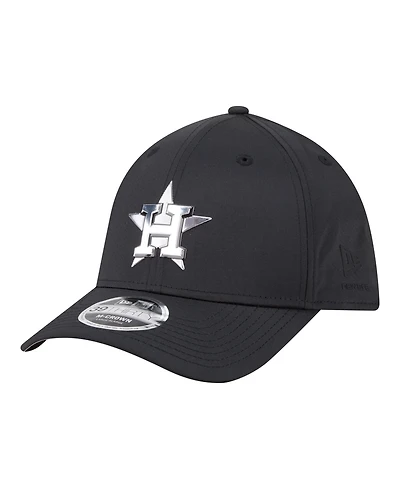 New Era Men's Black Houston Astros Metallic 39THIRTY M-Crown Flex Hat