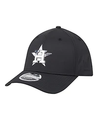 New Era Men's Black Houston Astros Metallic 39THIRTY M-Crown Flex Hat