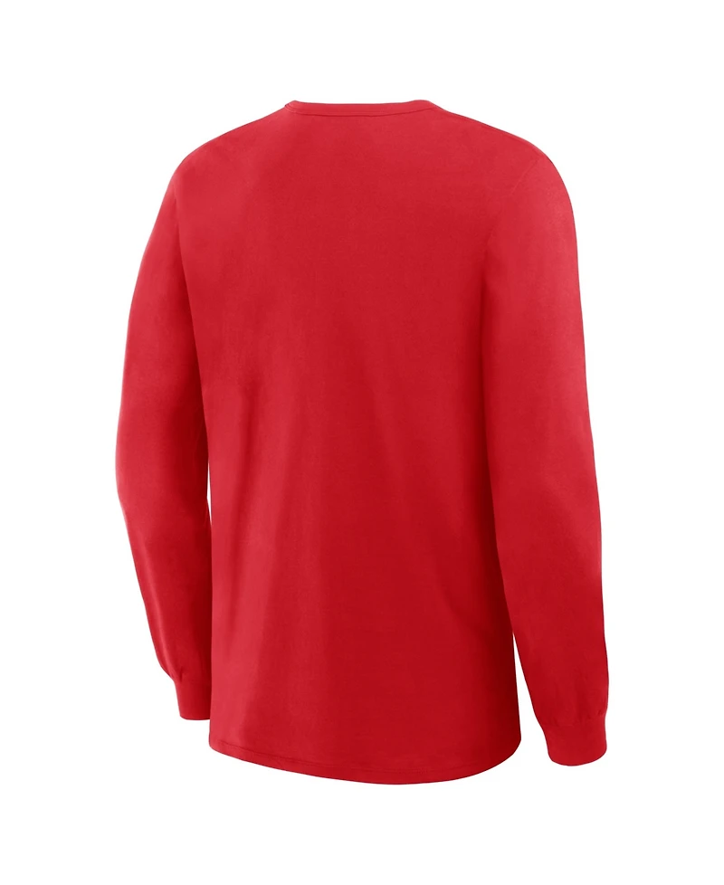 Fanatics Men's Red Cincinnati Reds Lock-Up Legacy Long Sleeve T-Shirt