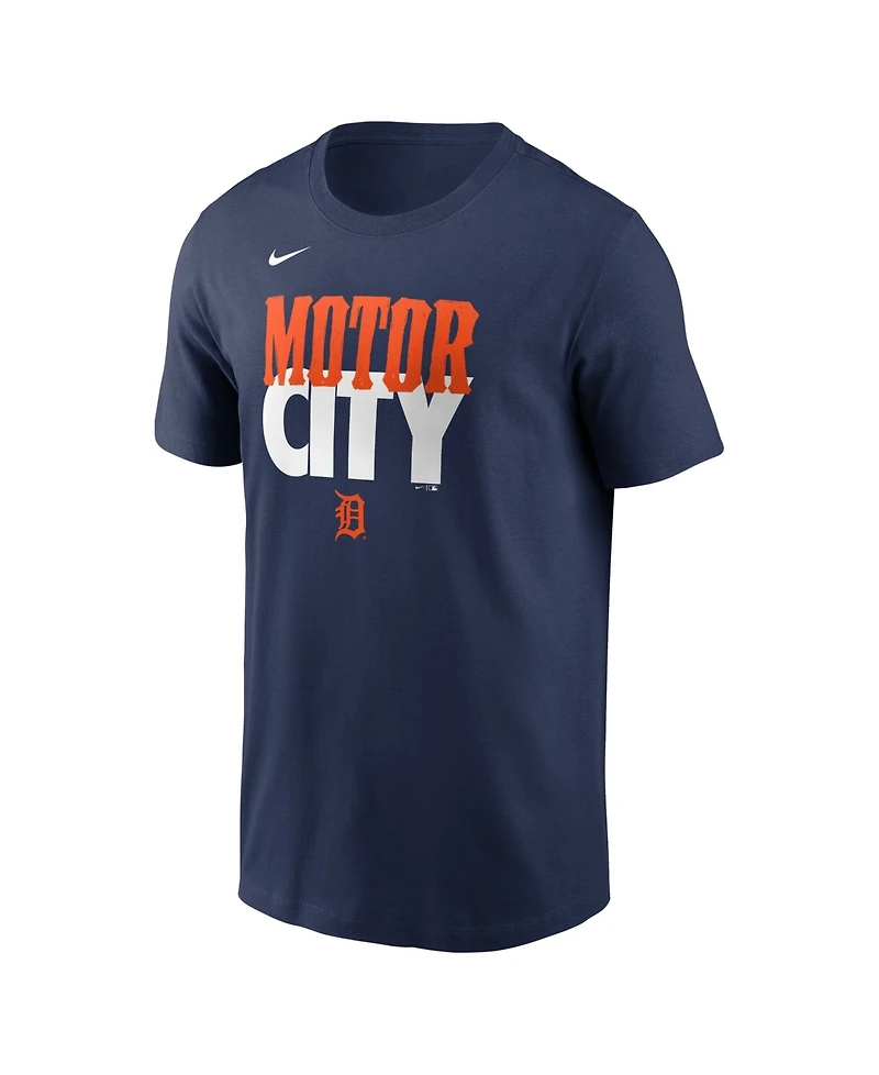 Nike Men's Navy Detroit Tigers City Connect Handwriting Club T-Shirt