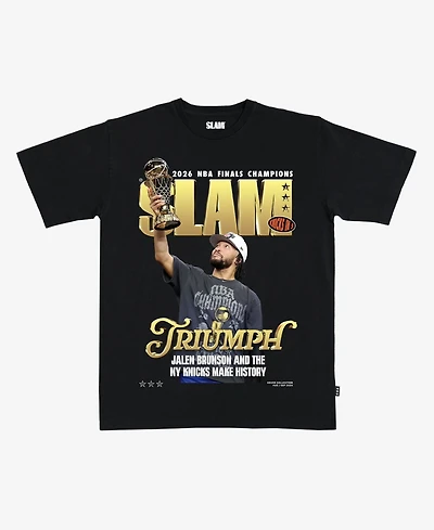 Slam Men's and Women's Jalen Brunson Black New York Knicks 2026 Nba Finals Champions Cover T-Shirt