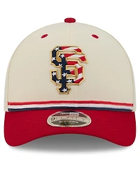 New Era Big Boys and Girls Cream/Red San Francisco Giants Usa 250 9FORTY M-Crown Adjustable Hat