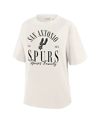 Wear by Erin Andrews Women's White San Antonio Spurs Peached Vintage T-Shirt