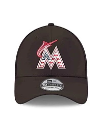 New Era Men's Black Miami Marlins America 250 39THIRTY Flex Hat