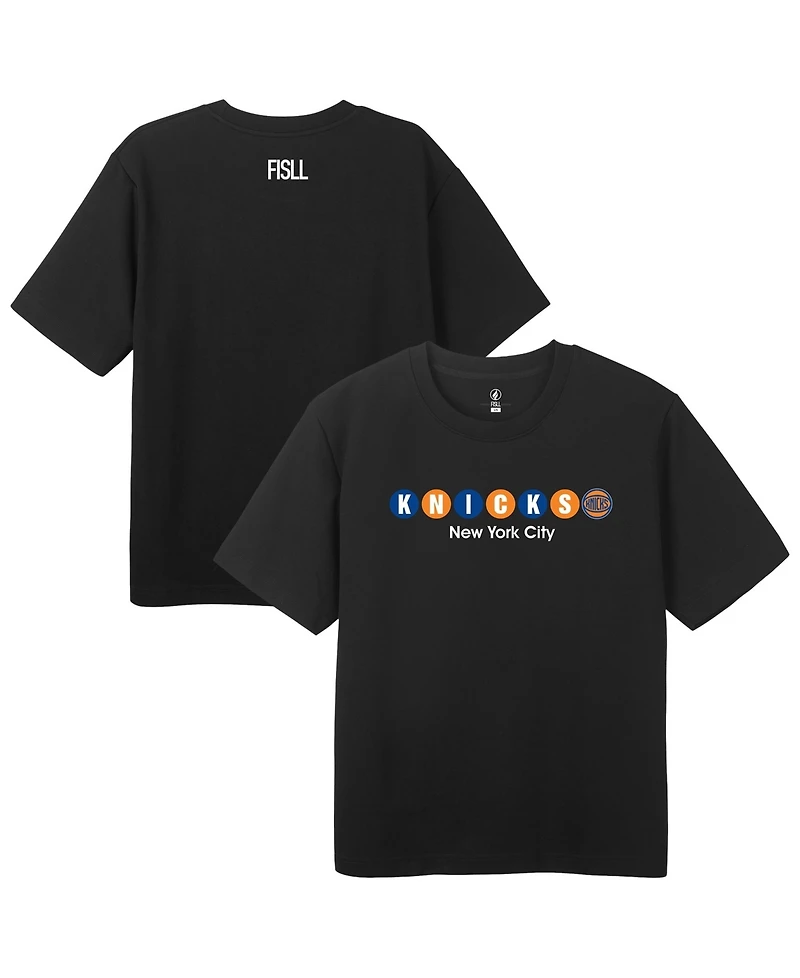 Fisll Men's Black New York Knicks Subway T-Shirt