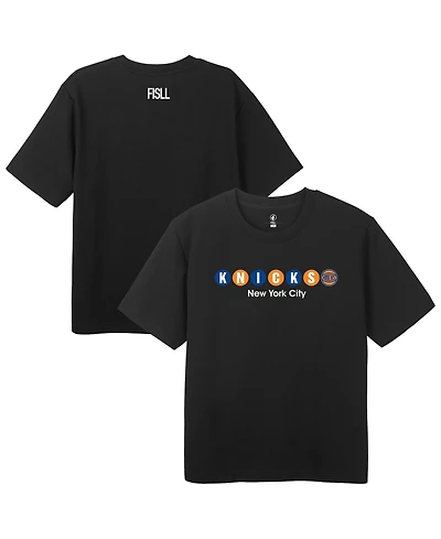 Fisll Men's Black New York Knicks Subway T-Shirt