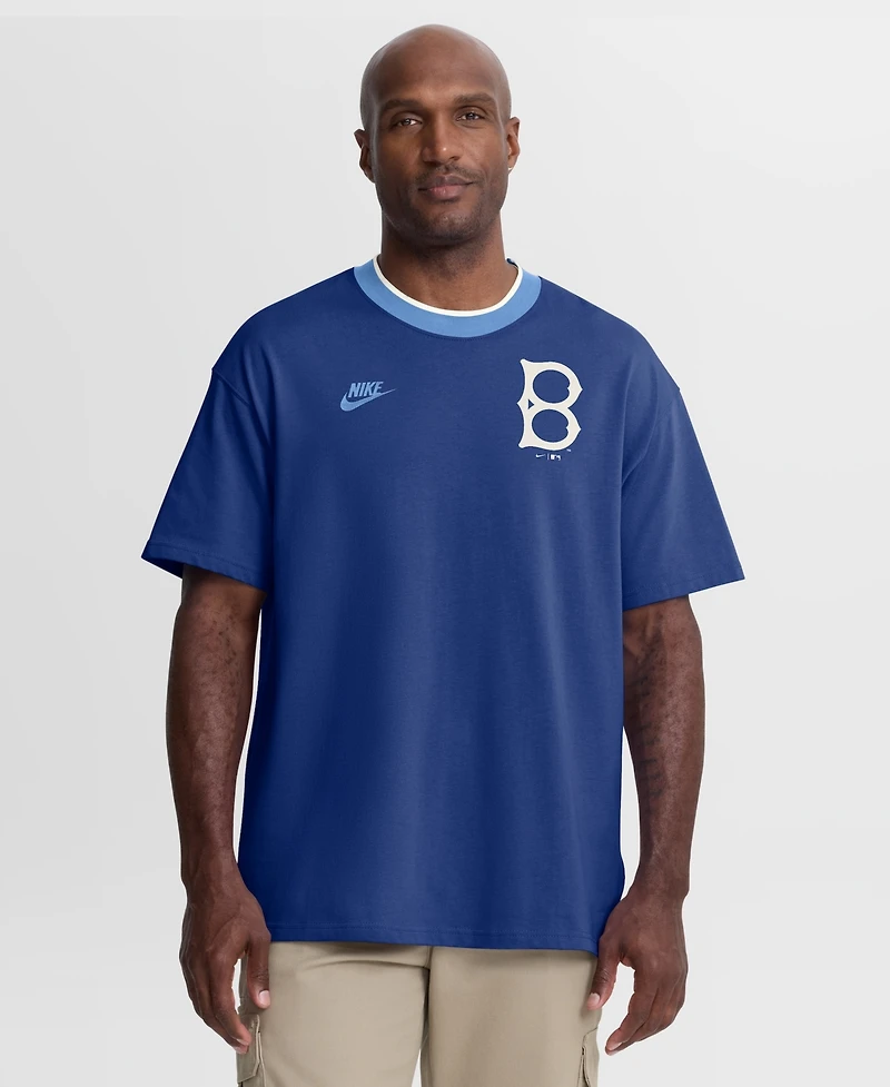 Nike Men's Royal Brooklyn Dodgers Cooperstown Collection Ringer T-Shirt