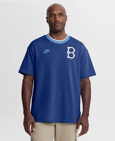 Nike Men's Royal Brooklyn Dodgers Cooperstown Collection Ringer T-Shirt