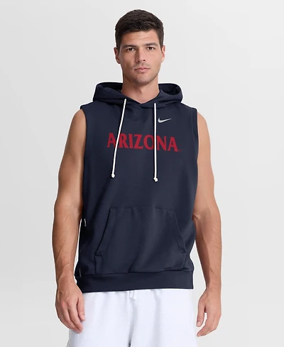 Nike Men's Navy Arizona Wildcats 2026 Sideline Sleeveless Dri-fit Hoodie