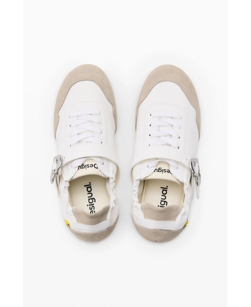 Desigual Women's Leather Buckle Sneaker
