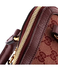 Pre-Owned Gucci Mini Horsebit 1955 Top Handle Bag Gg Canvas with Leather