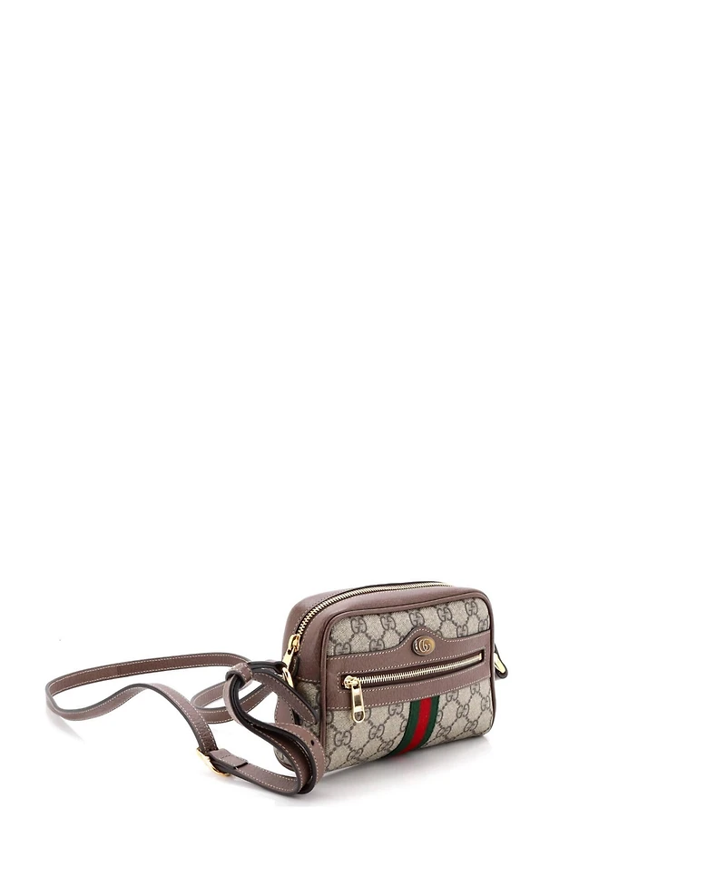 Pre-Owned Gucci Mini Ophidia Shoulder Bag Gg Coated Canvas