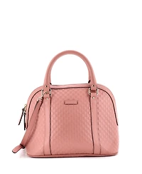 Pre-Owned Gucci Medium Convertible Dome Satchel Microguccissima Leather
