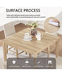 Streamdale Furniture 5-Piece Wooden Counter Height Dining Table Set for 4