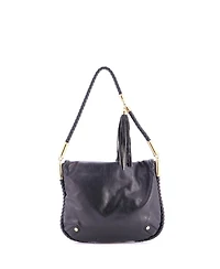 Pre-Owned Gucci Medium Britt Tassel Flap Bag Leather
