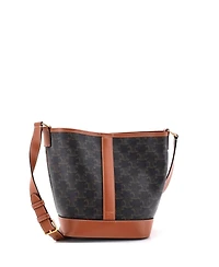 Pre-Owned Celine Bucket Bag Triomphe Coated Canvas
