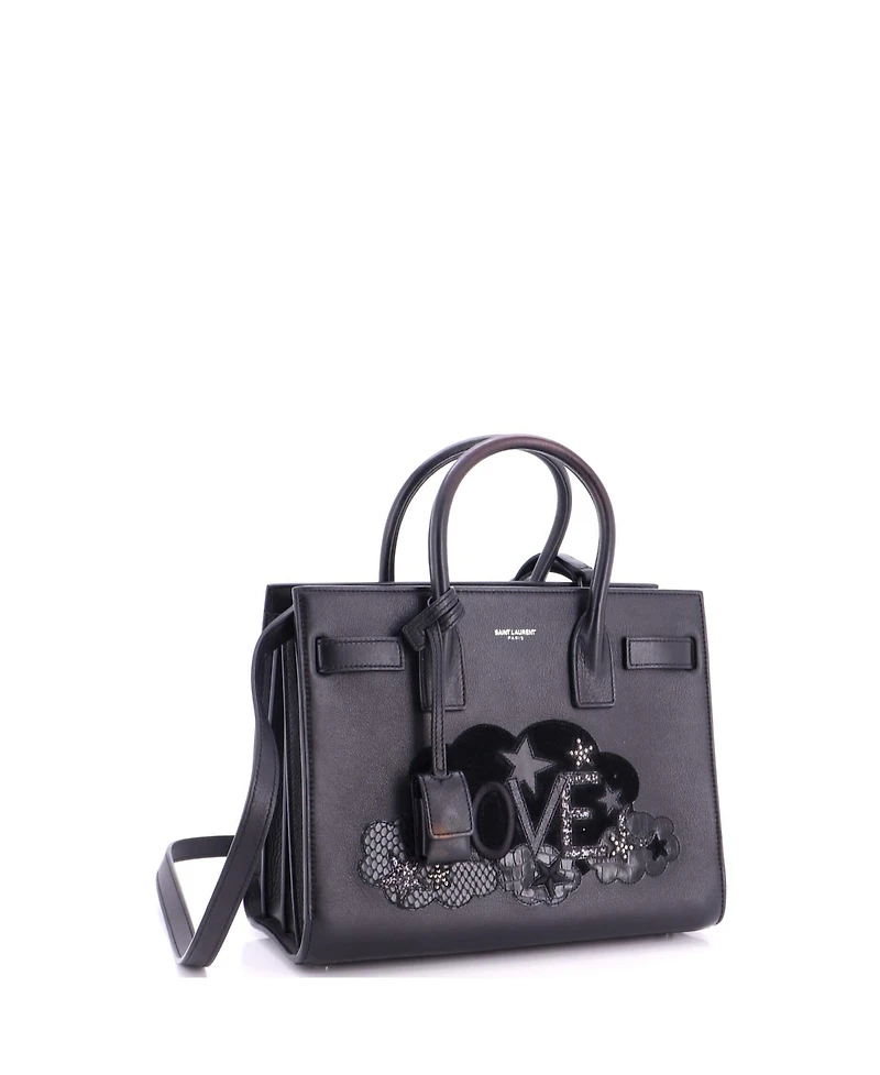 Pre-Owned Saint Laurent Baby Sac de Jour Bag Patchwork Leather