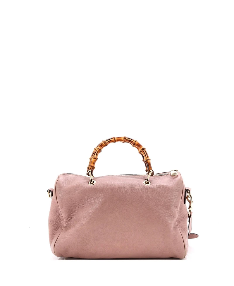 Pre-Owned Gucci Medium Bamboo Shopper Boston Bag Leather