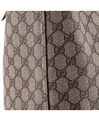 Pre-Owned Gucci Medium Reversible Tote Gg Coated Canvas with Leather