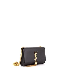 Pre-Owned Saint Laurent Small Classic Monogram Tassel Crossbody Bag Grainy Leather