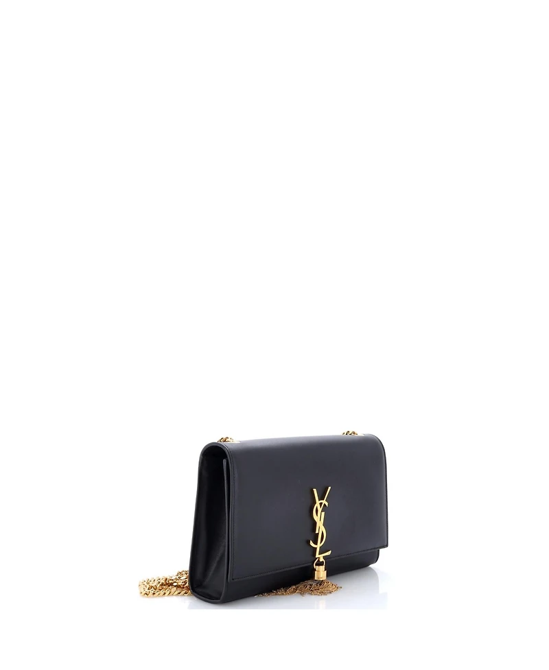 Pre-Owned Saint Laurent Medium Classic Monogram Tassel Crossbody Bag Leather