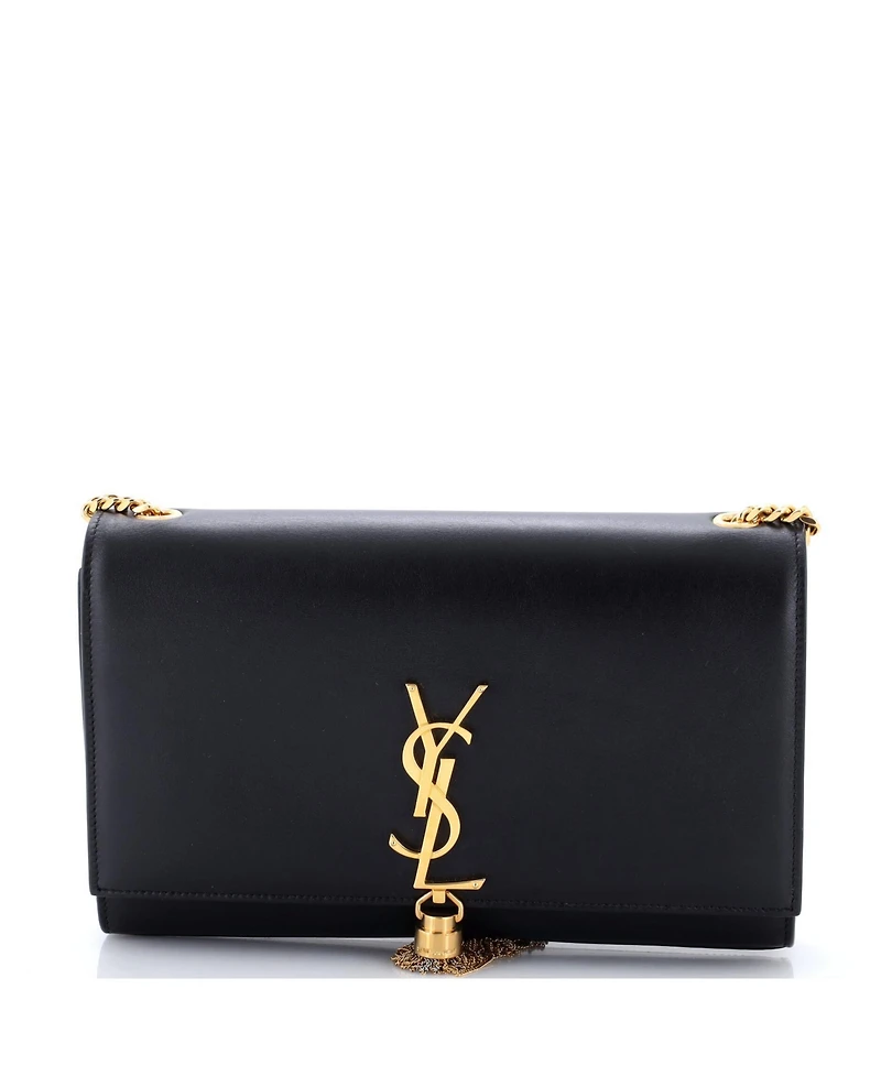 Pre-Owned Saint Laurent Medium Classic Monogram Tassel Crossbody Bag Leather