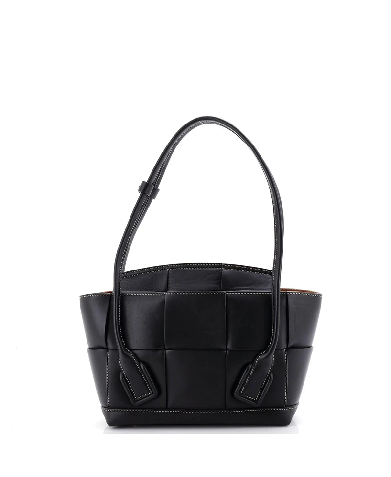 Pre-Owned Bottega Veneta Small Arco Bag Maxi Intrecciato Leather