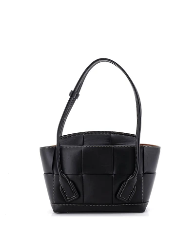 Pre-Owned Bottega Veneta Small Arco Bag Maxi Intrecciato Leather