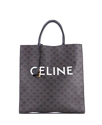 Pre-Owned Celine Large Vertical Cabas Tote Triomphe Coated Canvas