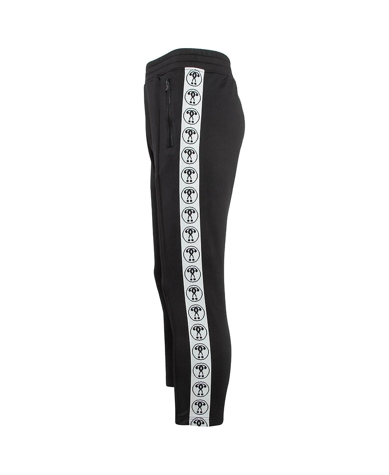 Pre-Owned Moschino Men's Logo Side Strip Stretch Knit Track Pants