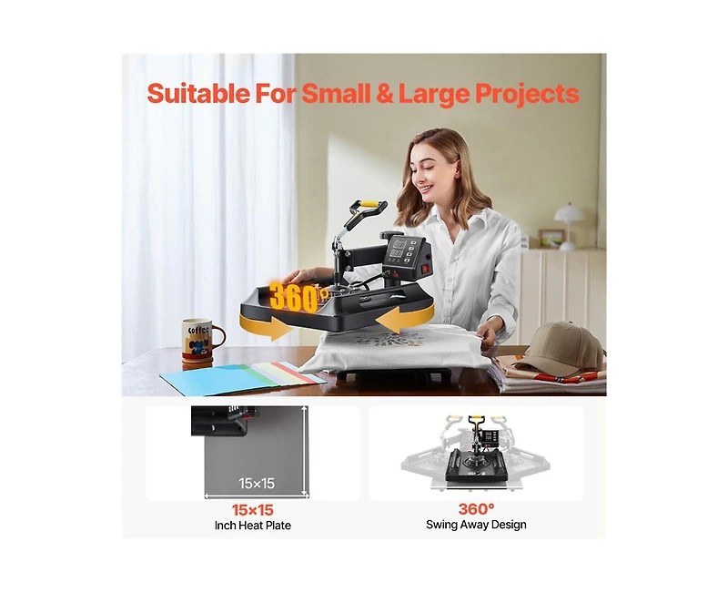 Yobtop Heat Press Machine Sublimation Machine 8 In 1 Heat Press Set
