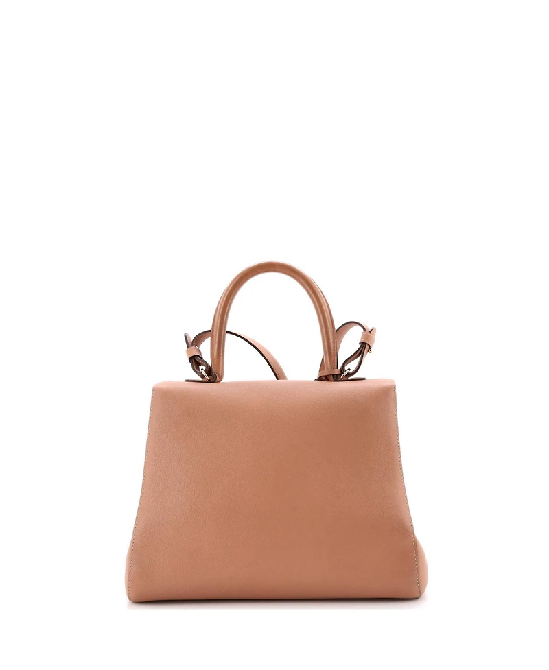 Pre-Owned Delvaux Mm Brillant Top Handle Bag Leather
