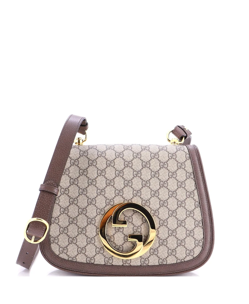 Pre-Owned Gucci Medium Blondie Nm Top Handle Bag Gg Coated Canvas