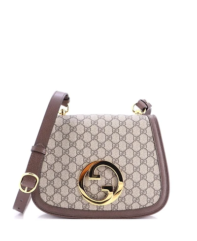 Pre-Owned Gucci Medium Blondie Nm Top Handle Bag Gg Coated Canvas