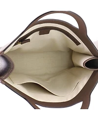 Pre-Owned Gucci Large Ophidia Cut Out Handle Bag Gg Coated Canvas with Leather