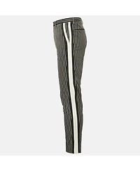Pre-Owned Dolce & Gabbana Men's Stripe Cotton Contrast Trimmed Trousers
