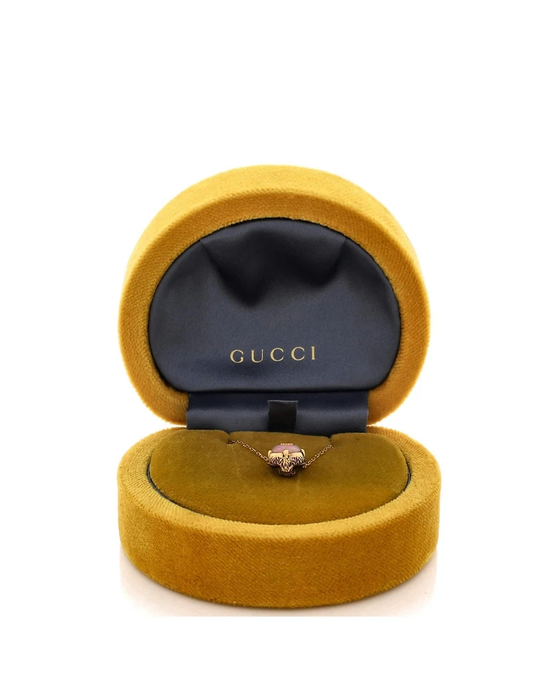 Pre-Owned Gucci Le Marche Des Merveilles Feline Head Pendant Necklace