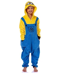 Despicable Me Kids (4-16) Minions Union Suit Kids Bob Hooded Pajama