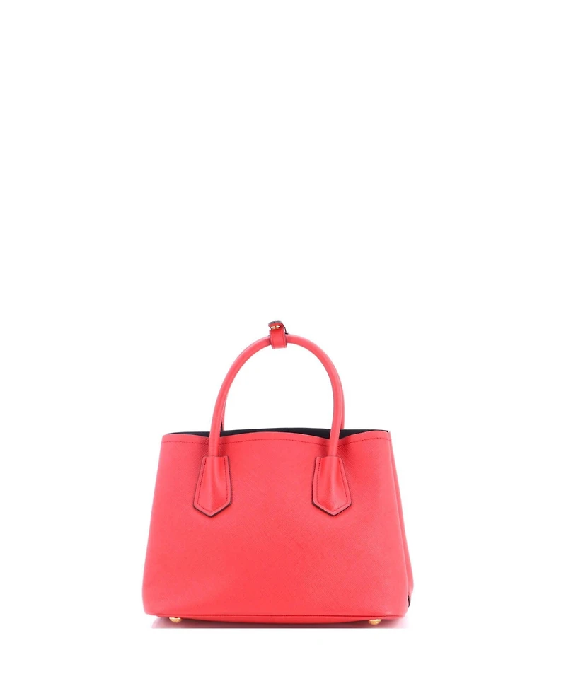 Pre-Owned Prada Mini Cuir Double Tote Saffiano Leather