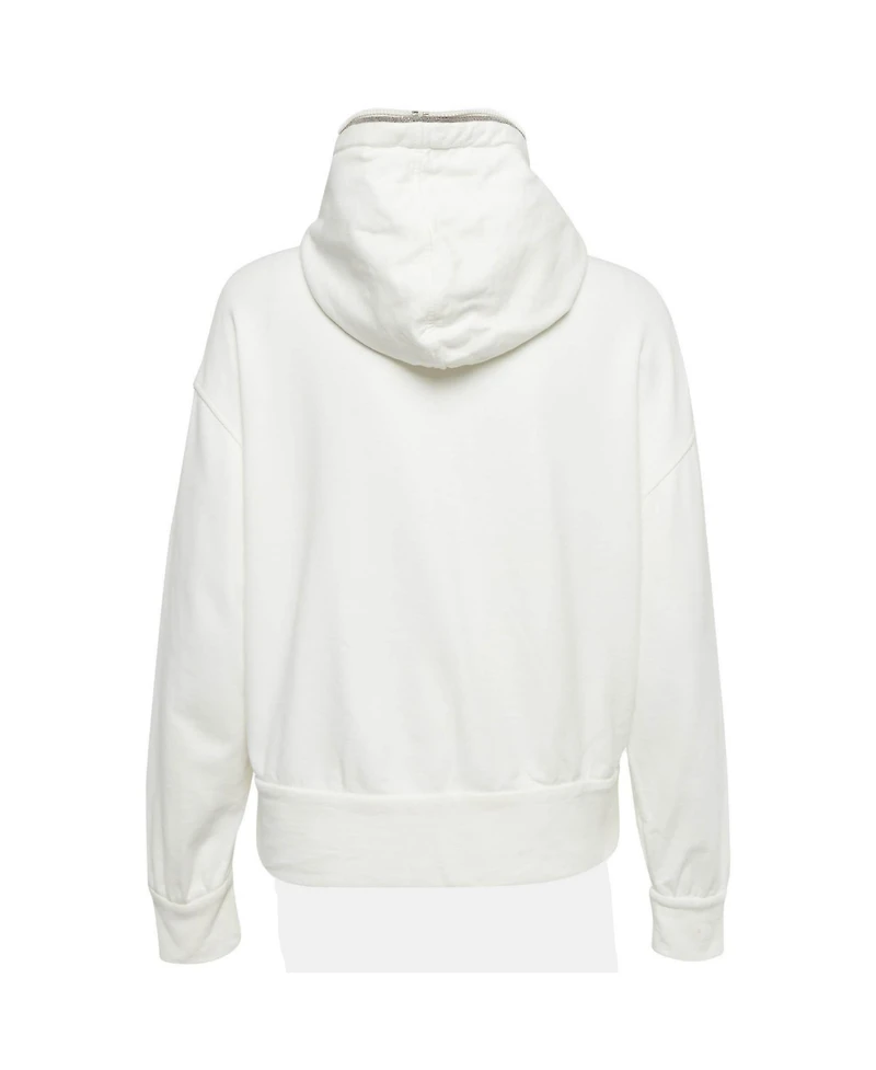 Pre-Owned Brunello Cucinelli Women's Jersey Monoli Hooded Sweatshirt