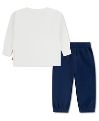Levi's Baby Boys' Color-Block Print Top and Joggers, 2-Piece Set