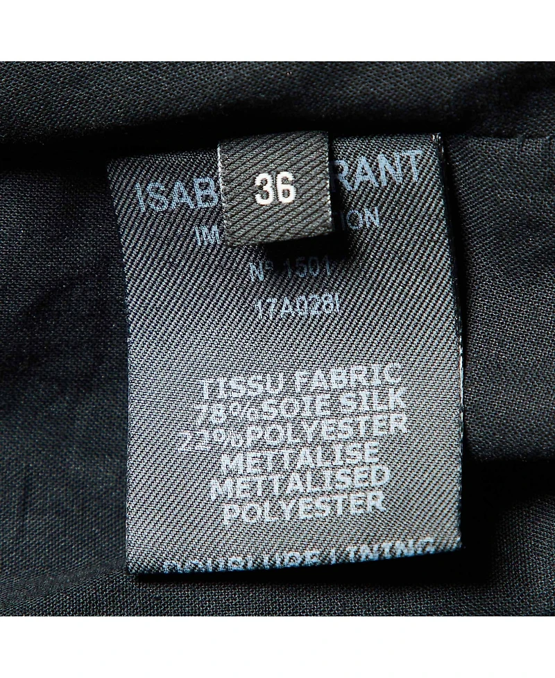 Pre-Owned Isabel Marant Women's Metallic Silk Lurex Draped Madly Mini Skirt