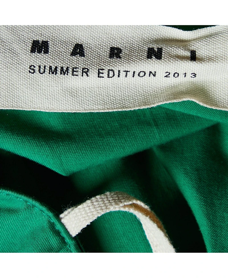 Pre-Owned Marni Women's Cotton Contrast Trim Knee Length Skirt