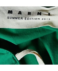Pre-Owned Marni Women's Cotton Contrast Trim Knee Length Skirt