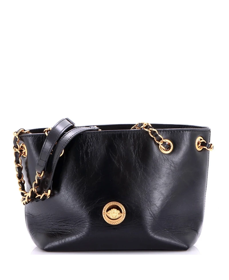 Pre-Owned Versace Mini Medusa Icon Chain Tote Leather