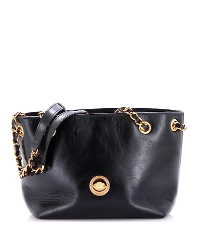 Pre-Owned Versace Mini Medusa Icon Chain Tote Leather