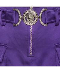 Pre-Owned Versace Women's Viscose Medusa Head-Motif Miniskirt