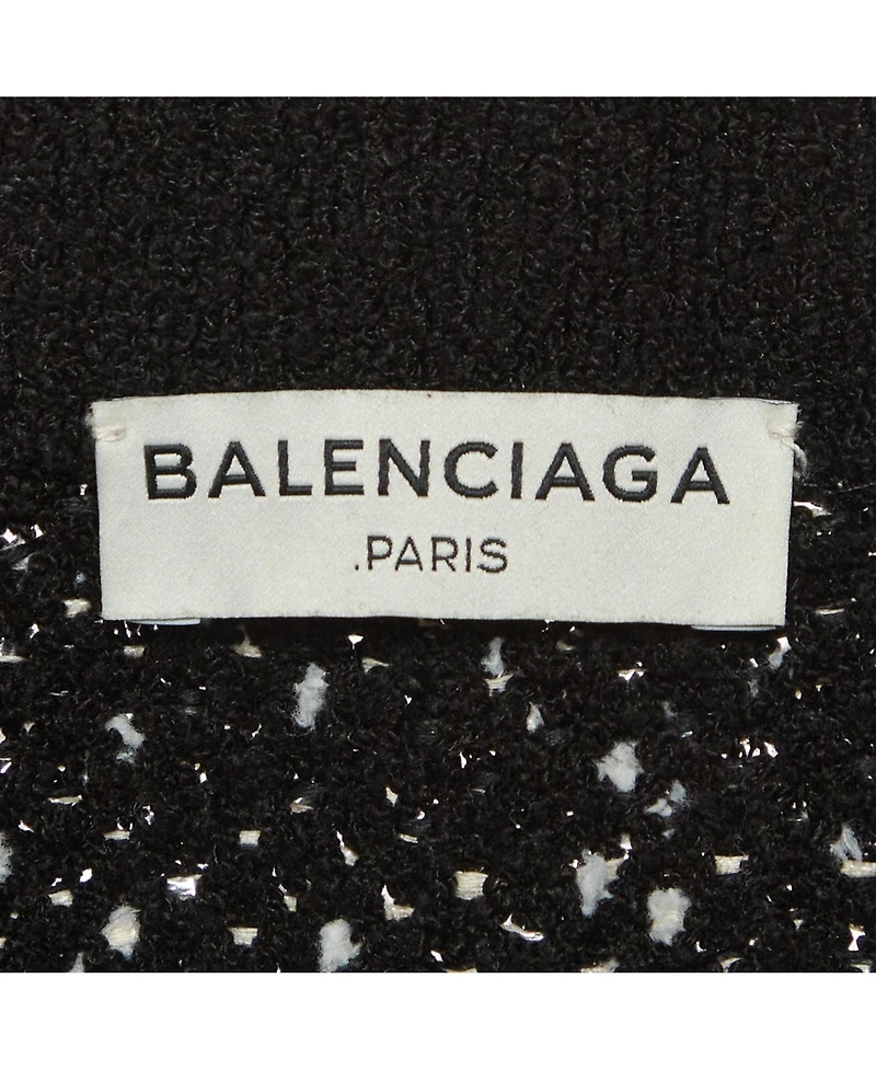 Pre-Owned Balenciaga Women's Tweed Zip Up Mini Skirt