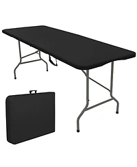 Piscifun Set Of 2 Folding Tables Carrying Handle Lightweight Portable Plastic Camping Steel Indoor Outdoor Party Dining Wedding Events Picnic