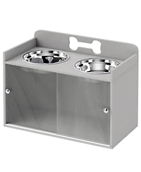 Ruie Elevated Dog Bowls Raised Stand with Hidden Storage and Slow Feeder